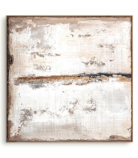 Cuadro abstracto cuadrado grande oleo con texturas mdmhogar