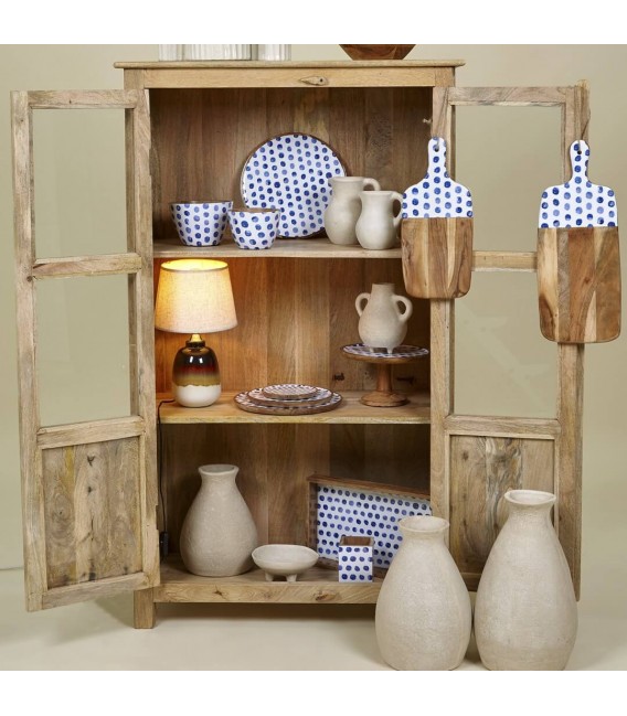 Vitrina baja con 2 puertas madera de mango  mdmhogar