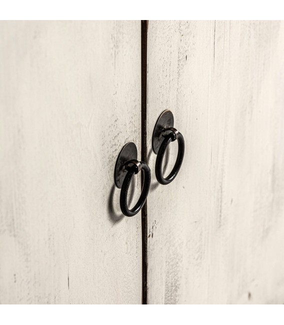 Aparador grande madera pino acabado en blanco roto mdmhogar