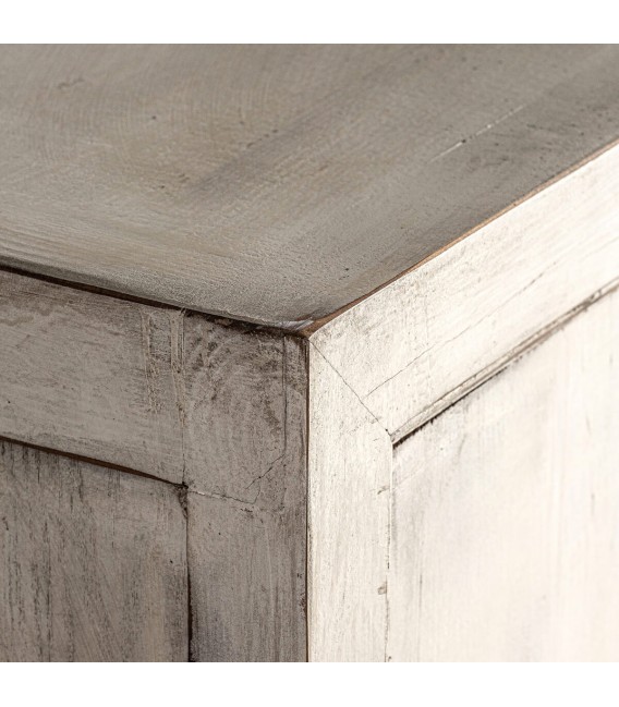 Aparador grande madera pino acabado en blanco roto mdmhogar