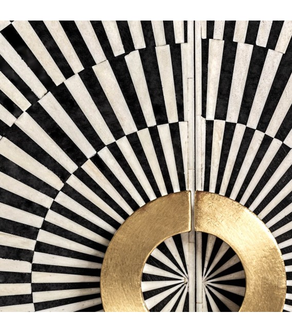 Aparador lacado en negro taraceado hueso mdmhogar