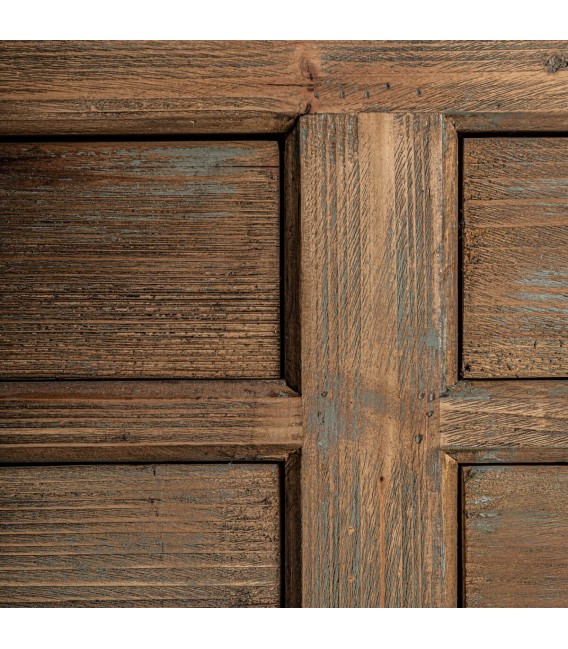 Aparador madera de pino reciclado rozado gris mdmhogar