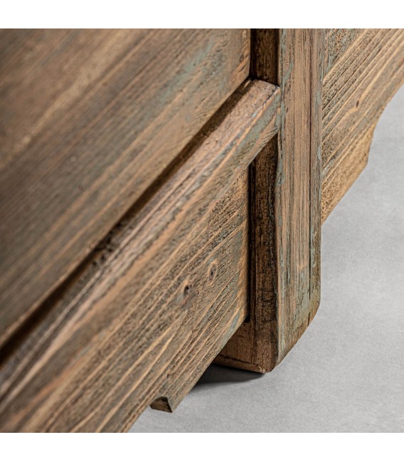 Aparador madera de pino reciclado rozado gris mdmhogar