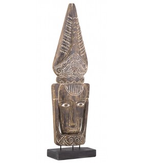 Figura decorativa madera de teca tallada artesanalmente mdmhogar