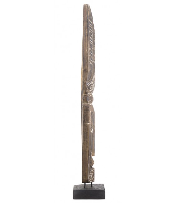 Figura decorativa madera de teca tallada artesanalmente mdmhogar