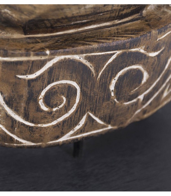 Figura decorativa madera de teca tallada artesanalmente mdmhogar