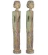 Set de 2 figuras balinesas madera tropical mdmhogar
