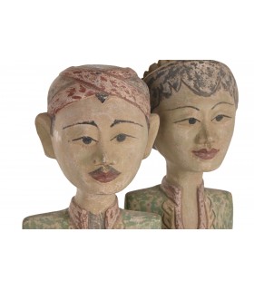 Set de 2 figuras balinesas madera tropical mdmhogar
