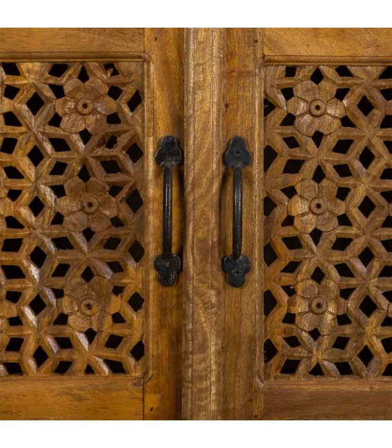 Armario alacena madera de mango tallado a mano mdmhogar