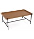 Mesa de centro rectangular madera imitación roble tostado mdmhogar