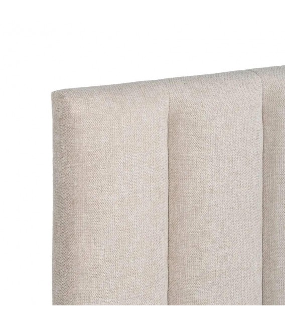 Cabecero cama matrimonio tapizado chenilla beige mdmhogar
