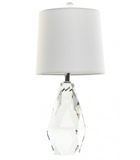 Lámpara de sobremesa base cristal tallado mdmhogar