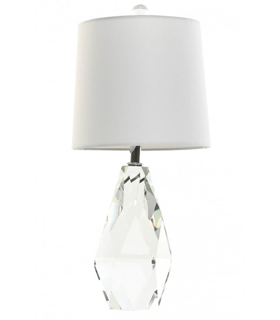 Lámpara de sobremesa base cristal tallado mdmhogar