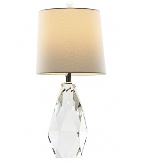 Lámpara de sobremesa base cristal tallado mdmhogar