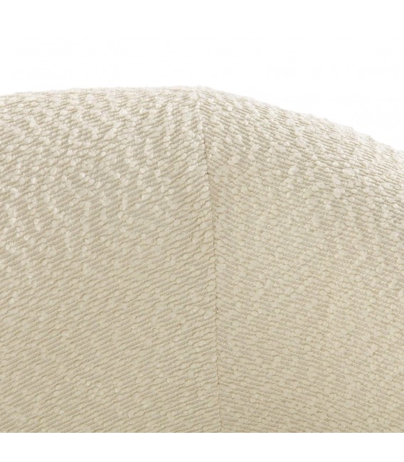 Butaca pequeña cómoda blanco roto patas en metal negro mdmhogar