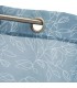 Visillo para barra semitransparente color azul con motivo estampado mdmhogar