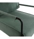 Butaca cómoda microfibra color verde estructura en metal negro mdmhogar