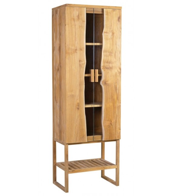 Vitrina madera maciza de teca acabado natural mdmhogar