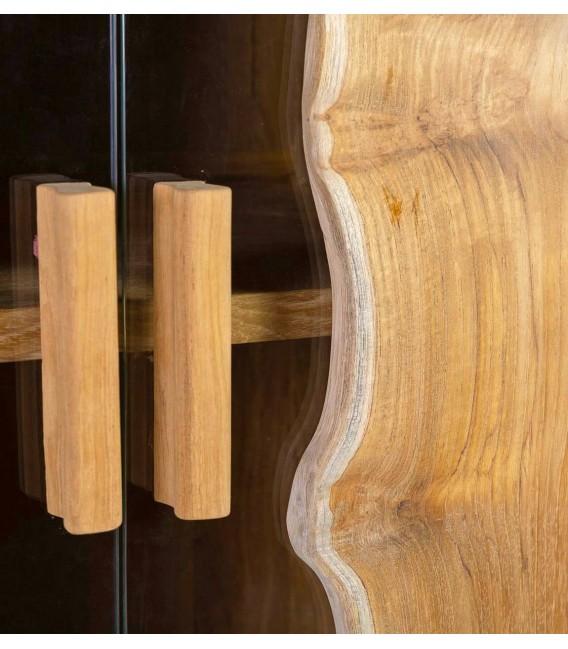 Vitrina madera maciza de teca acabado natural mdmhogar