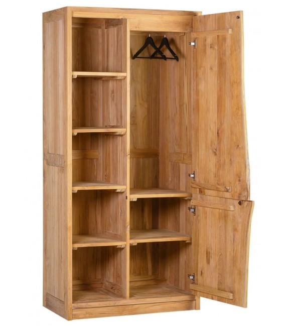 Armario ropero realizado artesanalmente en madera maciza de teca mdmhogar