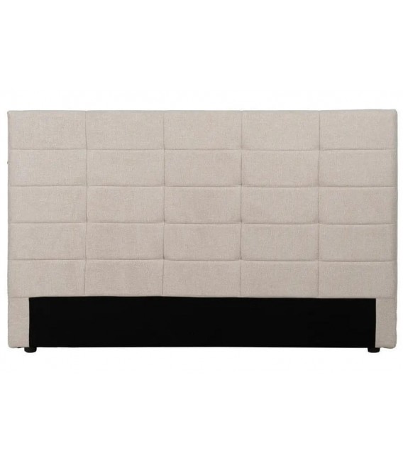 Cabecero tapizado matrimonio tela chenilla color beige mdmhogar