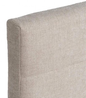 Cabecero tapizado matrimonio tela chenilla color beige mdmhogar