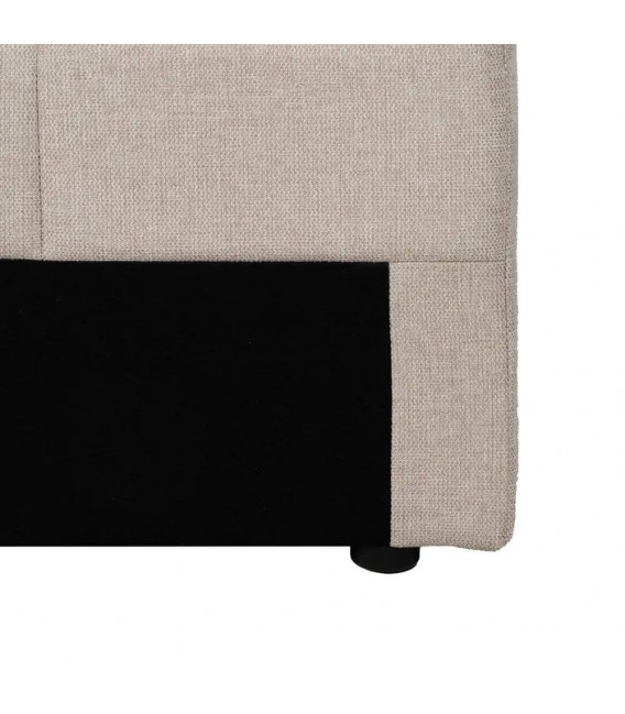 Cabecero tapizado matrimonio tela chenilla color beige mdmhogar