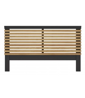 Cabecero para cama de 135/140  pino natural y  gris oscuro mdmhogar