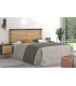 Cabecero para cama de 135/140  pino natural y  gris oscuro mdmhogar
