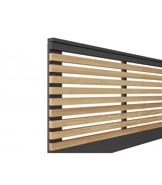 Cabecero para cama de 135/140  pino natural y  gris oscuro mdmhogar