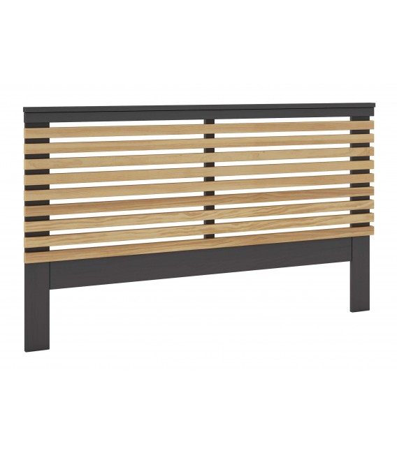Cabecero para cama de 135/140  pino natural y  gris oscuro mdmhogar