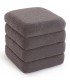 Puf con almacenaje tapizado en bouclé color gris oscuro  mdmhogar