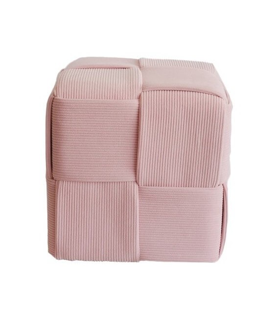 PUF 43 X 43 X 43 CUDRO PANA ROSA