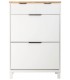 Mueble Zapatero Nórdico Blanco y Madera mdmhogar