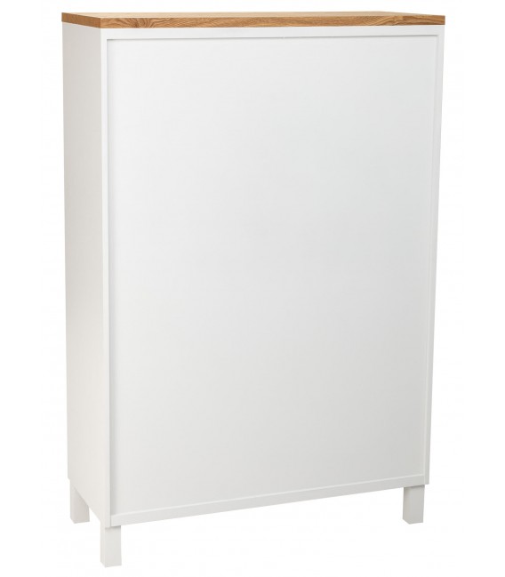 Mueble Zapatero Nórdico Blanco y Madera mdmhogar