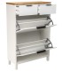 Mueble Zapatero Nórdico Blanco y Madera mdmhogar