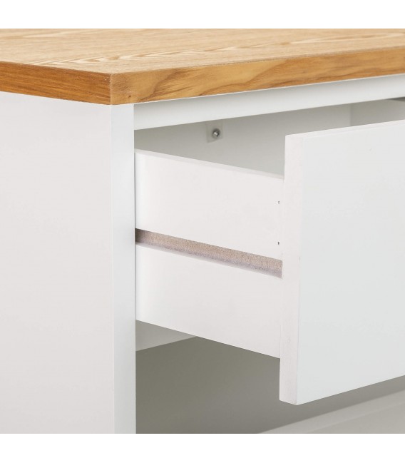 Mueble Zapatero Nórdico Blanco y Madera mdmhogar