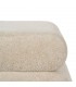 Puf Beige de Tela de Pelo Corto mdmhogar