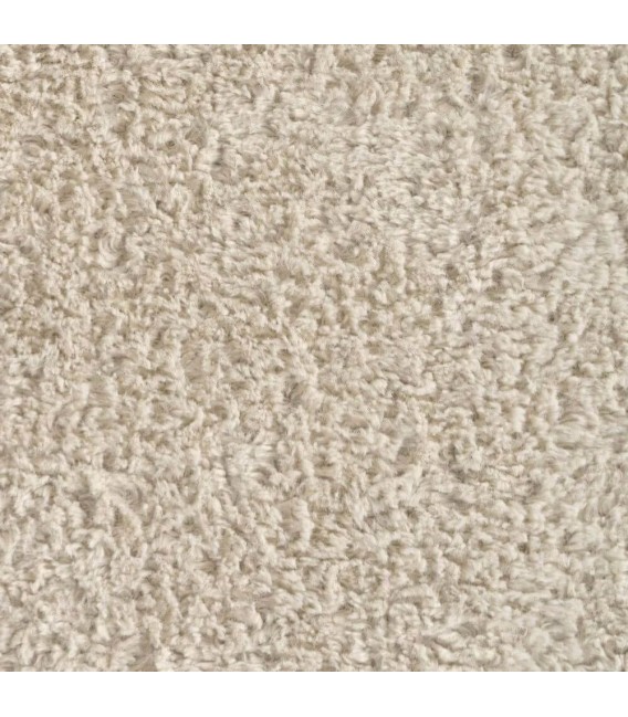 Puf Beige de Tela de Pelo Corto mdmhogar