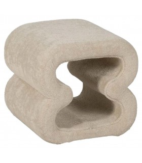 Puf Beige de Pelo Corto mdmhogar