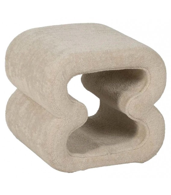 Puf Beige de Pelo Corto mdmhogar