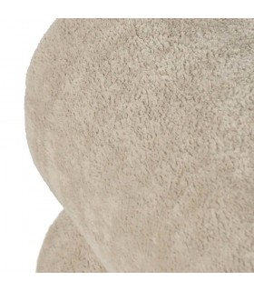 Puf Beige de Pelo Corto mdmhogar