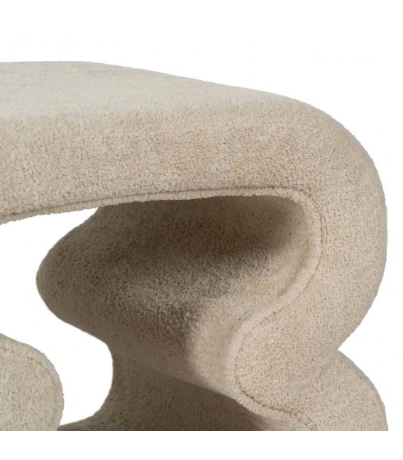Puf Beige de Pelo Corto mdmhogar