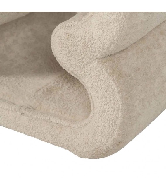 Puf Beige de Pelo Corto mdmhogar