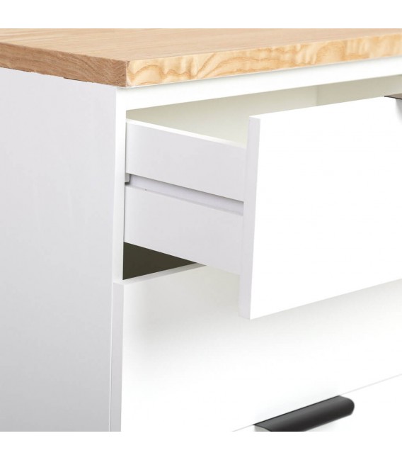 Sinfonier Nórdico Laca Blanca Madera Natural mdmhogar