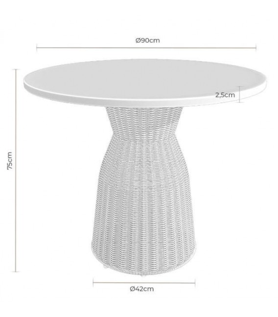 Mesa de Comedor Redonda Pequeña mdmhogar