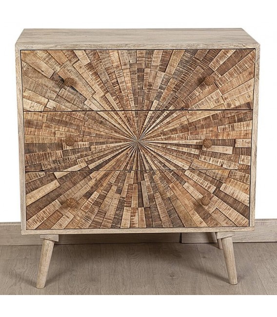 Cómoda Pequeña de Madera Maciza de Mango Mdmhogar