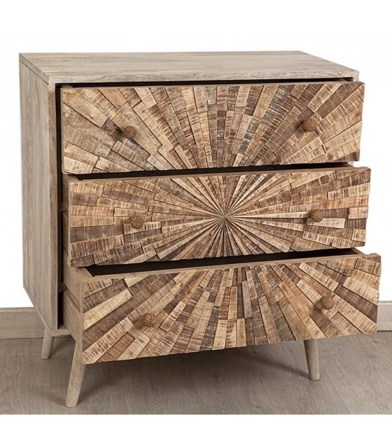 Cómoda Pequeña de Madera Maciza de Mango Mdmhogar