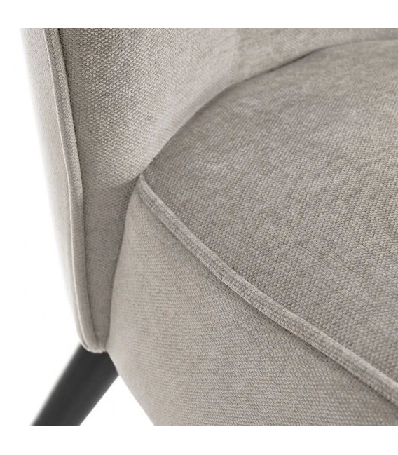 Butaca Descalzadora Tapizada en Chenilla Color Gris Claro Mdmhogar