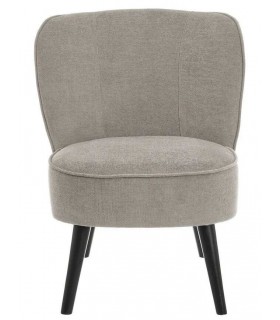 Butaca Descalzadora Tapizada en Chenilla Color Gris Claro Mdmhogar